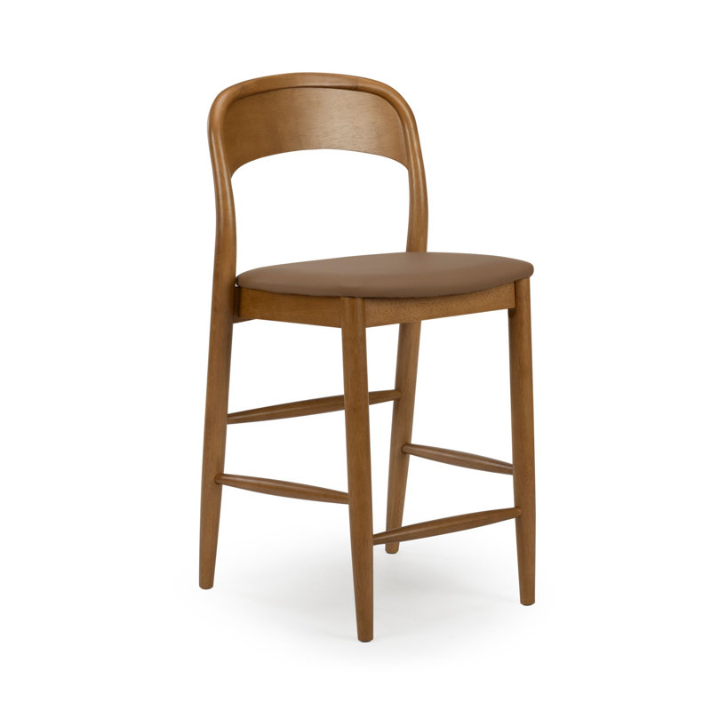 Tabouret de comptoir rembourré Loar, Pecan/Toffee, 1