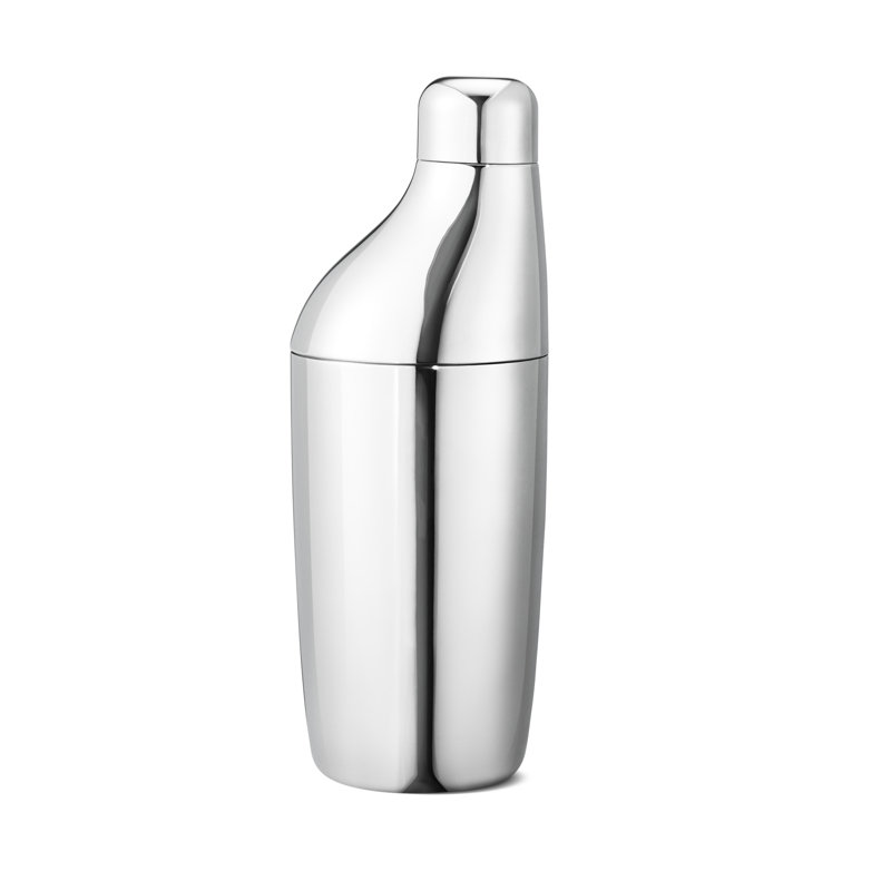 Mirror-Polished Stainless Steel Ergonomic Cocktail Shaker