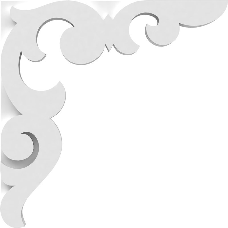 Corbeau en PVC de qualité architecturale Kendall, H 16 po x l 16 po x P 1,875po