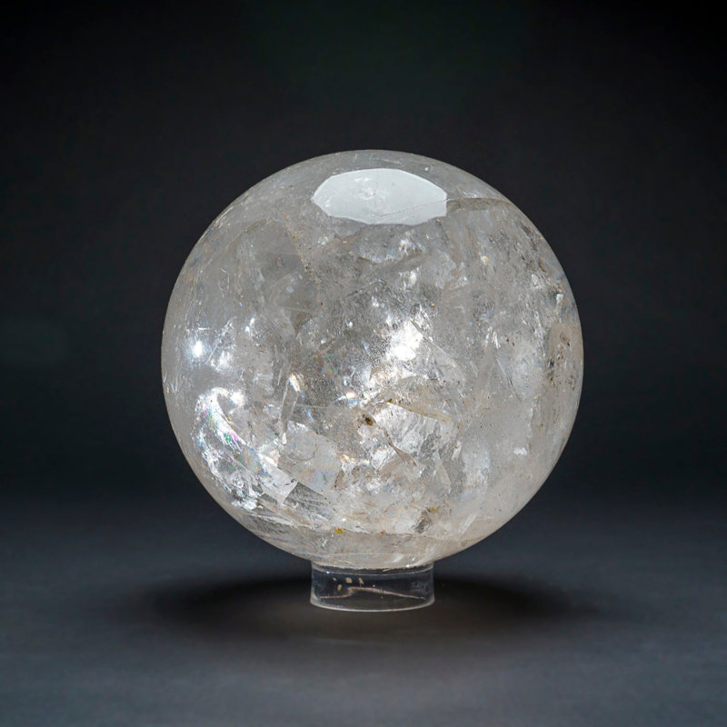 Large Genuine Polished Clear Quartz Sphere from Brazil (10 Lbs)