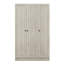 Armoire de rangement moderne à 3 portes avec tablettes et rail de suspension - gris-118374474