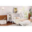 Lit escamotable double avec rangement caché et motif tissé moderne, blanc-258397021-258397022