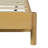 Larkston Mid-Century Modern Rubber Wood Platform Bed With Faux Leather Headboard-114765981-114765979
