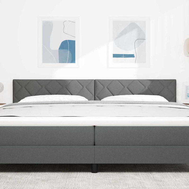  Fabric Headboard Geometric With Headboard Fabric, 120 x 200cm, Dark Grey