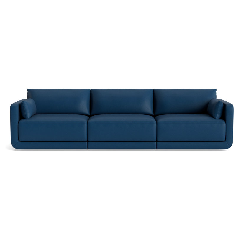 Eva Modular Sofa, Leather - Deep Blue