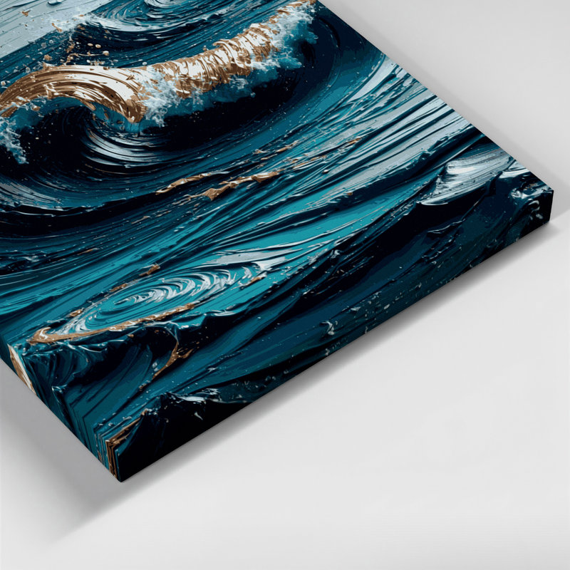 Art nautique sur toile bleu, H 8 po x l 10 po