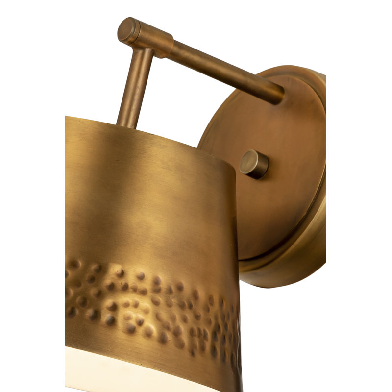 Keanya Armed Sconce, Rubbed Brass
