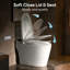 Toilette intelligente avec bidet, bouclier en mousse, température 4 saisons, chasse d'eau automatique de 1,0 GPF, siège chauffant, laveuse / sécheuse chaude, fauteuil confortable de 17,5 po de hauteur, télécommande-127313650
