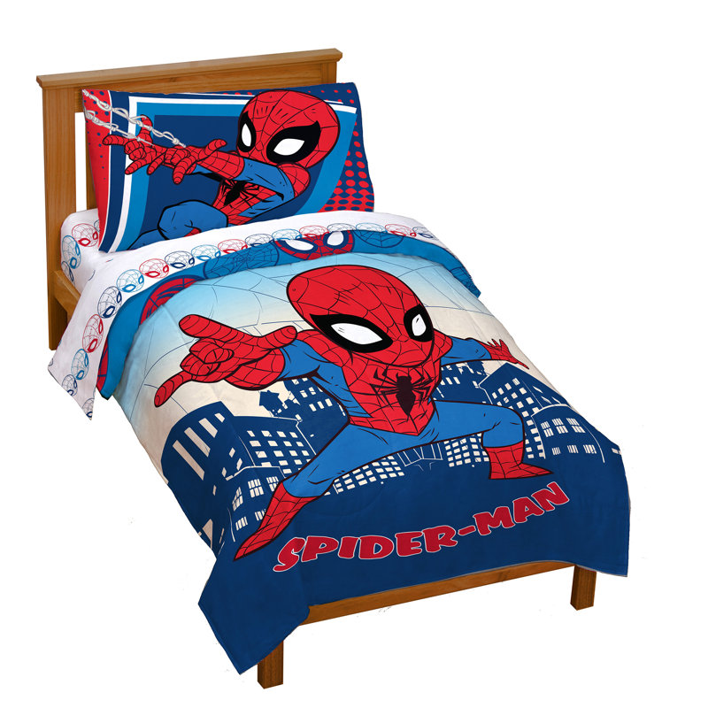 Ensemble de literie pour tout-petits 4 pièces Super Hero Adventures Go Spidey