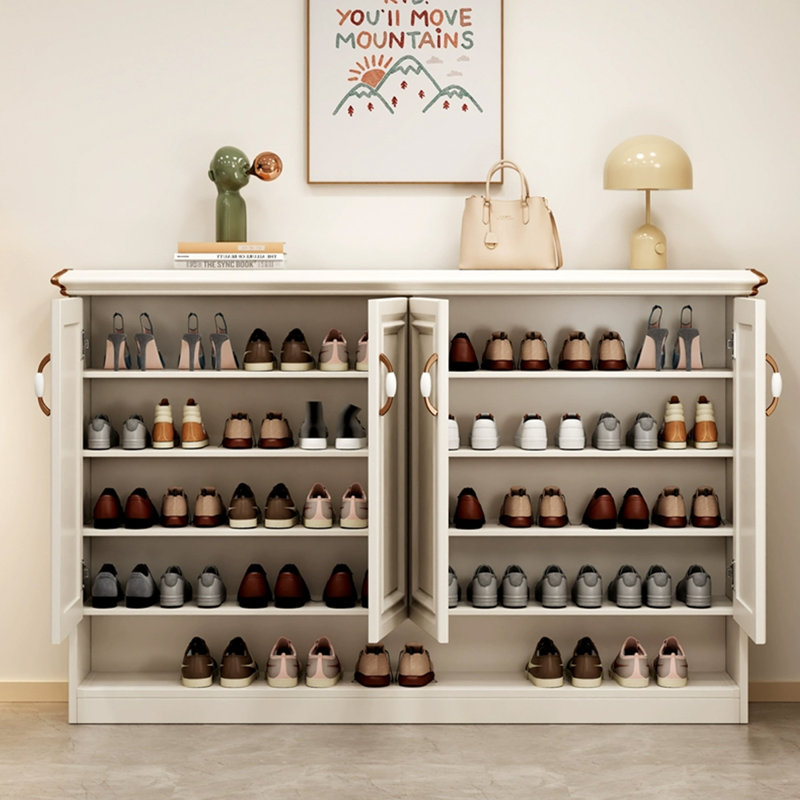 Rangement à chaussures en aluminium beige