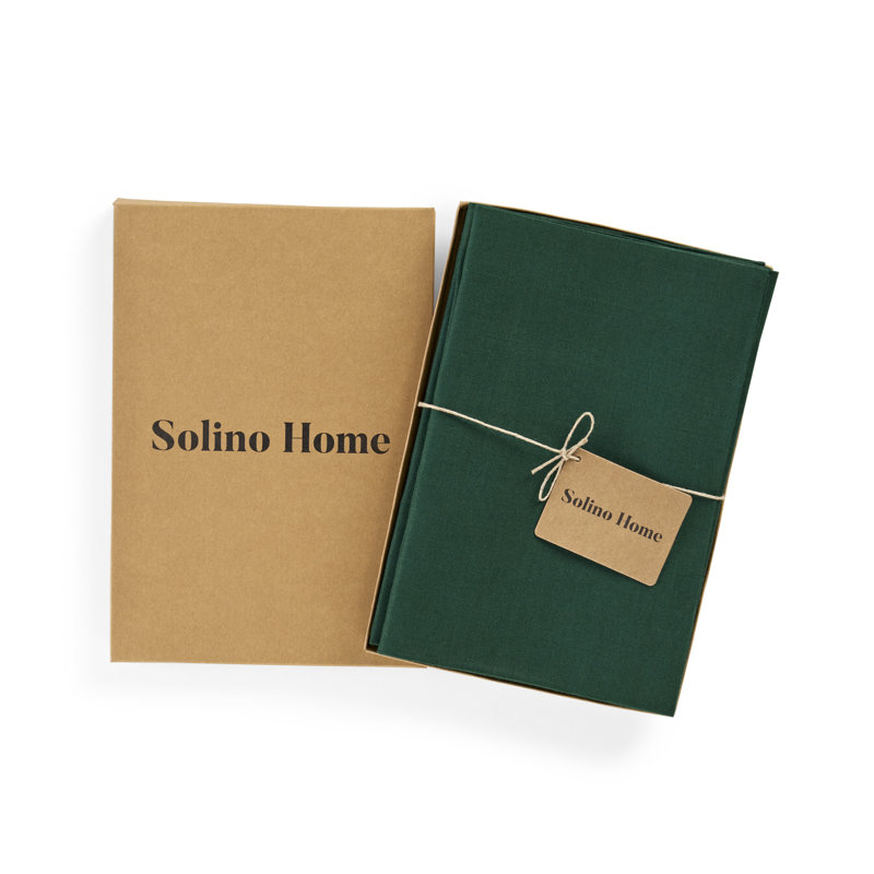 Diana - 100% Pure Linen Dinner Napkins, Evergreen