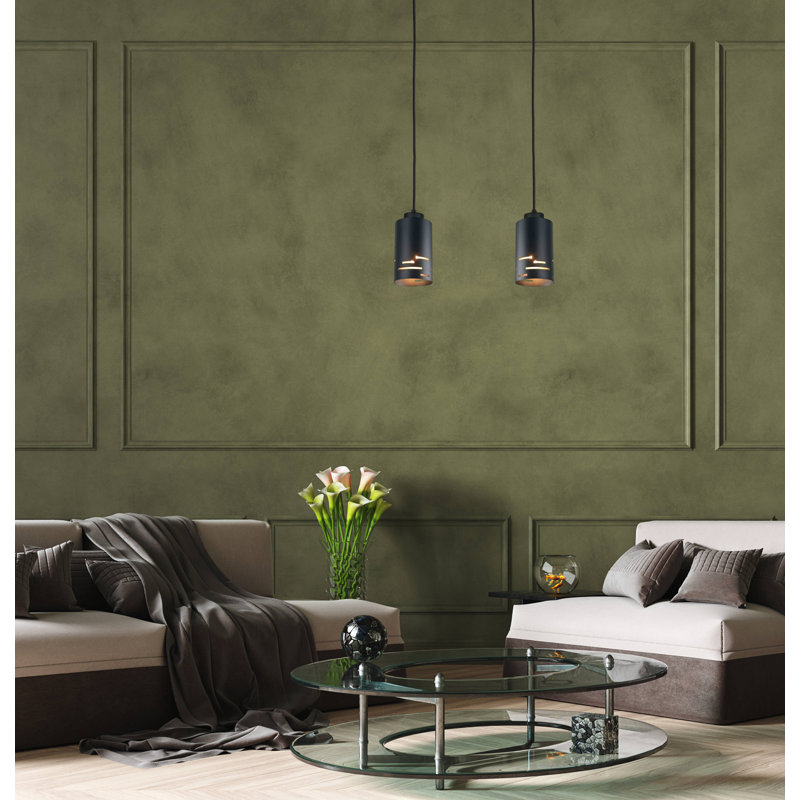 - Light Pendant, 2 Lights, Black