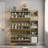 Bohemia Style Shoe Cabinet With 3 Rattan Flip Drawers, 3 Square Shelves And 1 Storage Drawer And Key Hooks-691901476