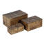 3 Piece Wood Carved Box Set