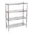 4 Tier Stainless Steel Adjustable Shelving-1653970567