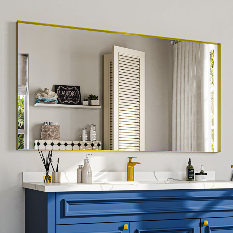Miroir rectangulaire de salle de bain mural, 40 po x 32 po, Rectangulaire