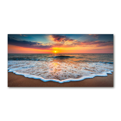 Sunset by the sea 1 Piece Wrapped Canvas Wall Art