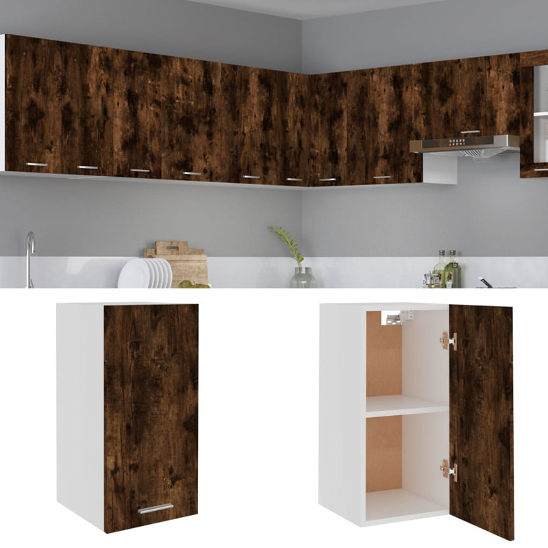 Whitcomb Hanging Cabinet Lyon 29.5x31x60 cm Engineered Wood, Smoked Oak