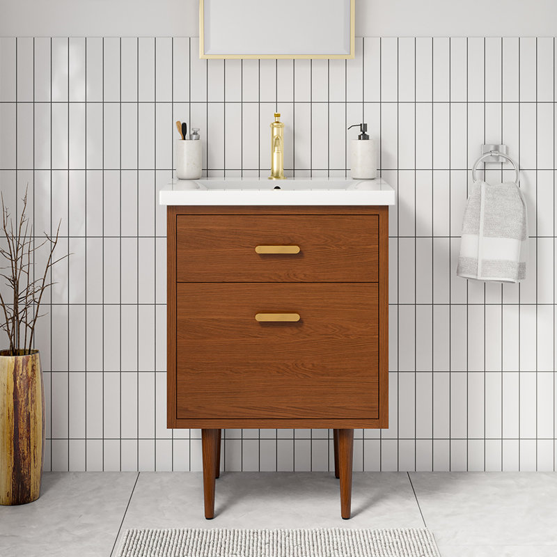 Meuble-lavabo simple Arijana, H 34,7 po x l 24,5 po x P 18,5 po