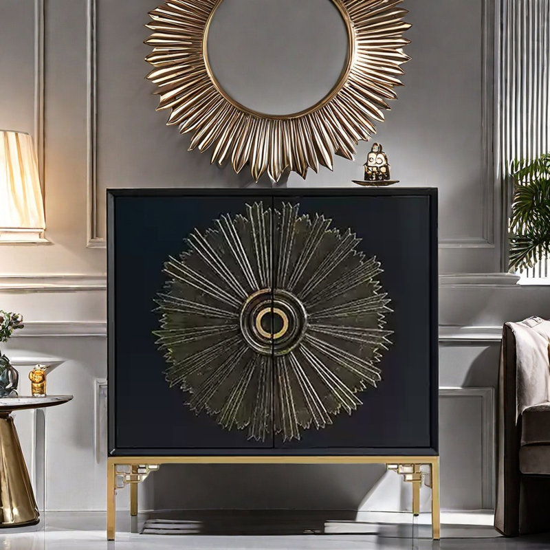 Armoire d'appoint Luxury, Noir / or