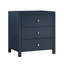 Table de chevet 3 tiroirs Nevarre - Bleu minuit
