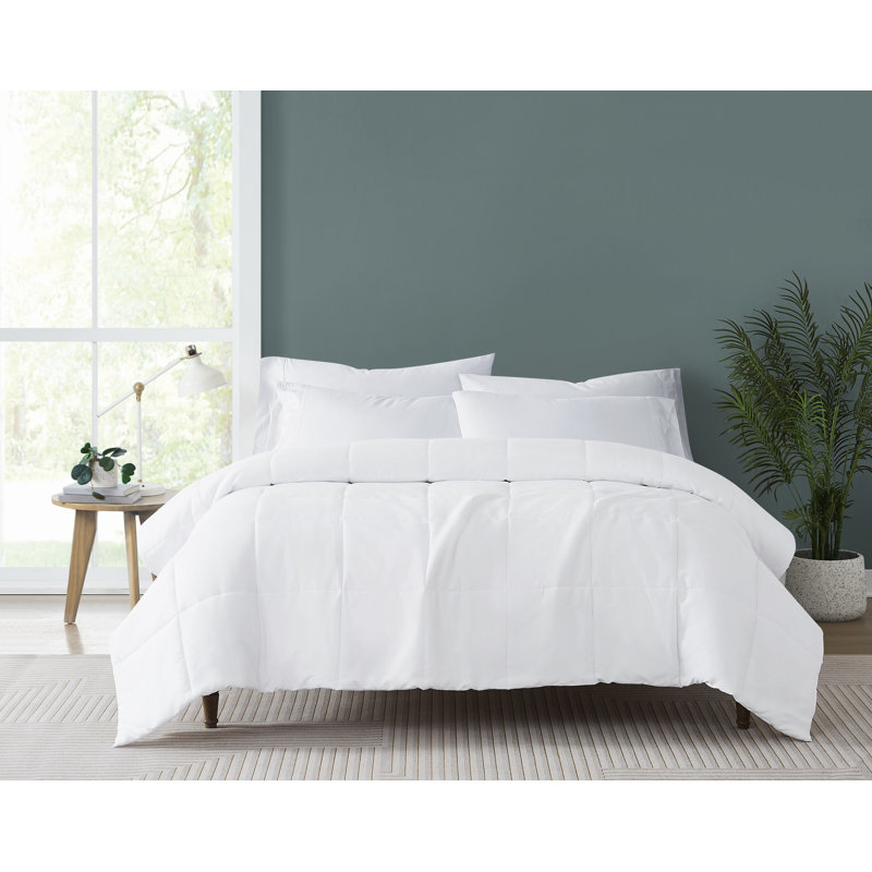 Couverture en duvet synthétique Trous, Simple extra long, Blanc