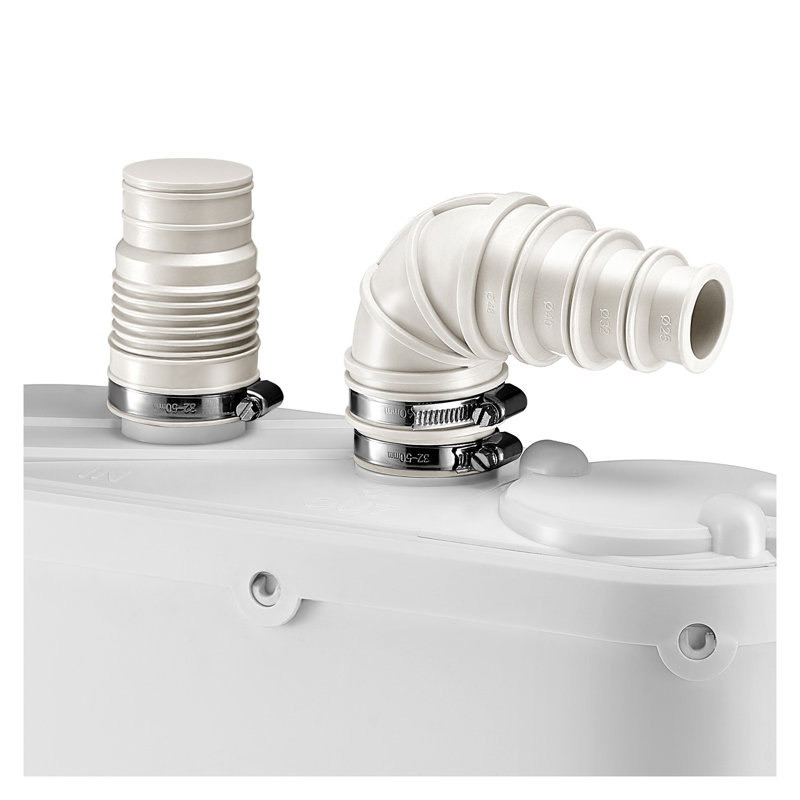 Pompe 500W Macerator pour toilette et lavabo - Système d'éjection d'eaux d'égout à haut débit avec élévateur de 26 pieds pour la salle de bain du sous-sol