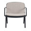 Banc d'extérieur, structure noire, coussin beige, espace de rangement, jardin, structure 3 pièces résistante, assise confortable, facile à déplacer