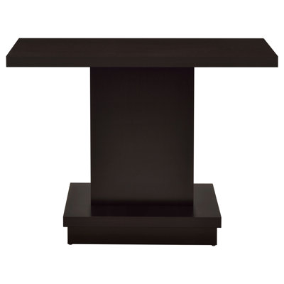 Cappuccino Engineered Wood Pedestal Console Table