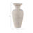 Krystaline Terracotta Vase Rustic Pottery Matte Finish Decorative Accent For Home, Office, Bedroom Or Living Room - 25" White