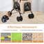 Poussette double pour 2 chiens ou chats avec 2 ceintures de sécurité amovibles-117279812