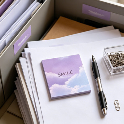 Papier autocollant Notes autocollantes en forme de carrés, bon pour les étudiants et le bureau Mignon coloré et élégant