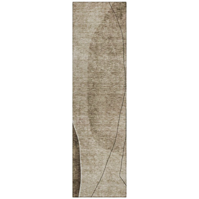 Cherly Washable Abstract Indoor / Outdoor Rug