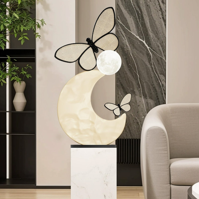 Objet décoratif moderne en bois manufacturé de résine