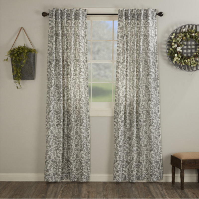 Ensemble de 2 panneaux floraux gris Gables