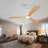 70-inch ceiling fan with light and remote control, quiet DC motor, dimmable LED light, 3 solid wood blades, 6-speed reversible fan, suitable for indoor home use-111884430-111884432-111884434