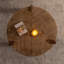 Table basse ronde en bois pour le salon, table basse rustique naturelle pour appartement, assemblage facile