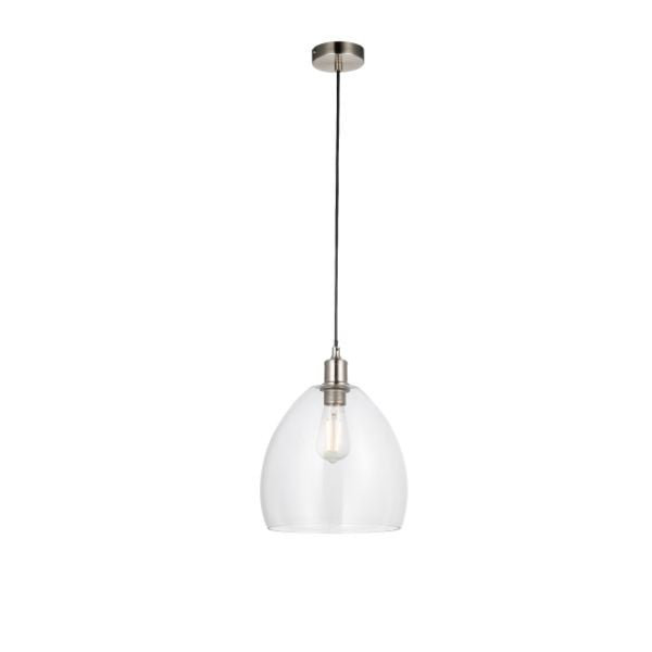 Waverly 1 - Light Dome Pendant with Wrought Iron Accents