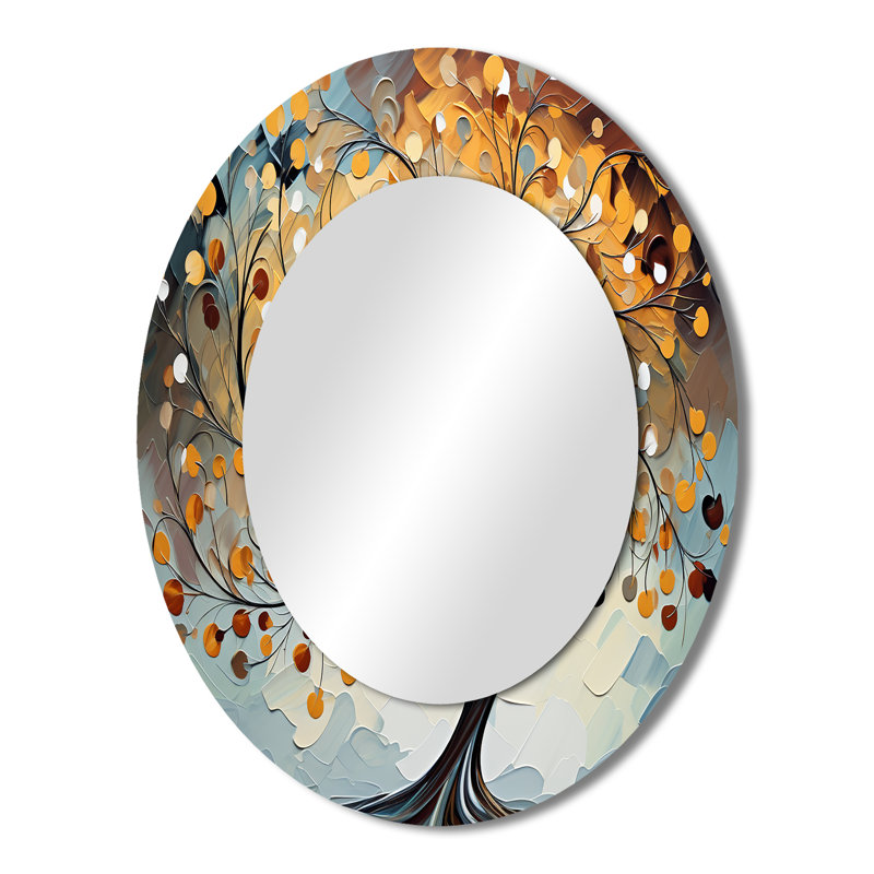 Miroir mural jaune et jaune jaune majestueux, 43 po x 33 po