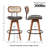 Sirine 4-Piece Swivel Vegan Leather Counter Stool-103707235