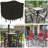 Outdoor Bar Height Dining Set Cover For 5-Piece Tall Square Bistro Table & Chair Set - Waterproof, Heavy Duty, 76 Inch Square Patio Bar Height