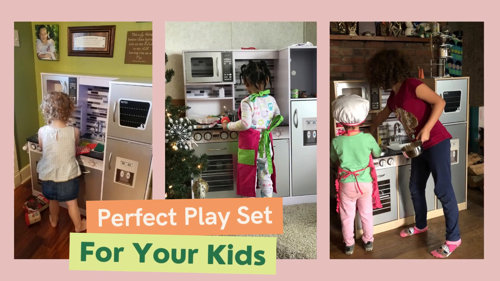 Eirwen Play Kitchen Set for Kids Kitchen Playset Kitchen Set Wooden Play  Kitchen for Kids Ages 4-8