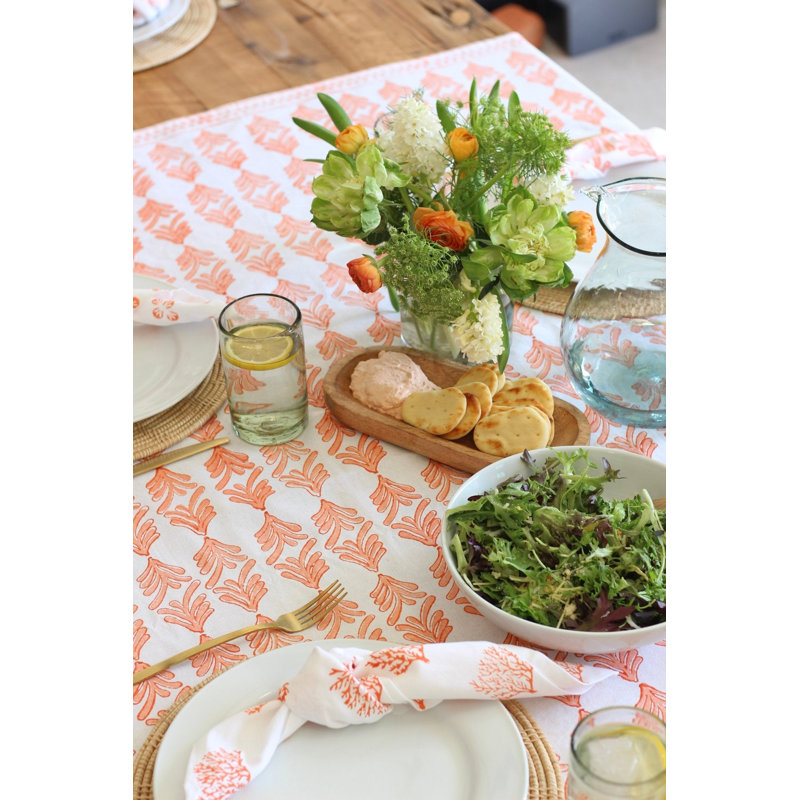 Table Runner - Palmetto, Orange & Melon, 90"