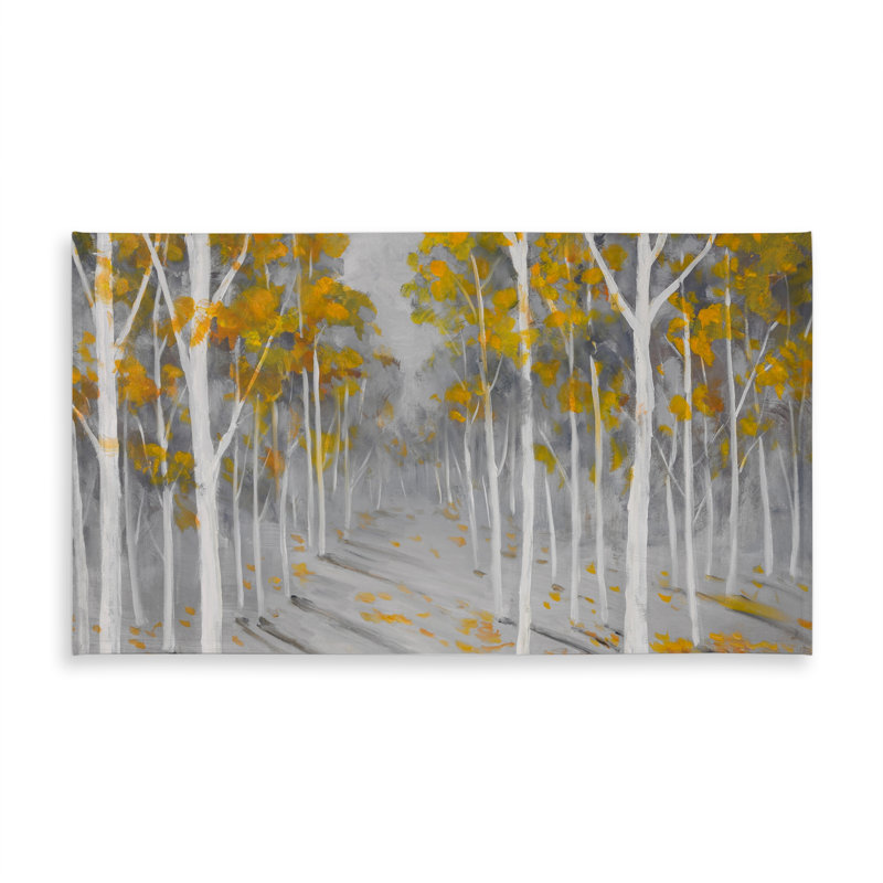 Birch Forest Trees Gray Tablecloth | Indoor/Outdoor Home Decor