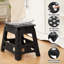32 cm Folding Step Stool, Non-Slip Surface Portabl Foldable Stool With Carry Handle, Heavy Duty To Support For Living Room, Kitchen, Bathroom-1134129558