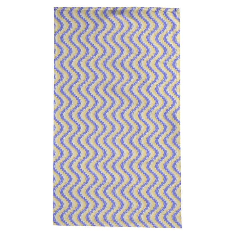 Nappe en coton à chevron 100% avicia, Bleu / Jaune