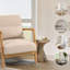 Leisure Chair With Solid Wood Armrest And Feet, Mid-Century Modern Accent Sofa,1 Seat-1534361005