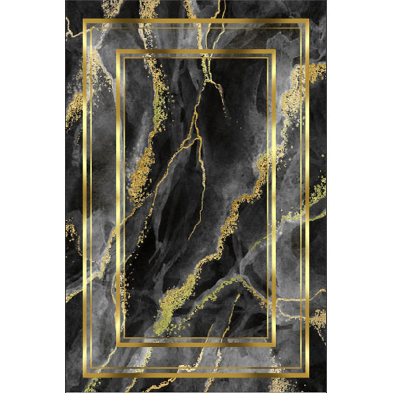 Luxurious Velvet Area Rug (4.6 x 7.2 ft), 100% Antibacterial Fabric, Non-Slip Cotton Backing, Pile Height: 0.4 in | Machine Washable, 3D Digital Print Design | Perfect for Living Room & Bedroom Decor, Soft & Durable