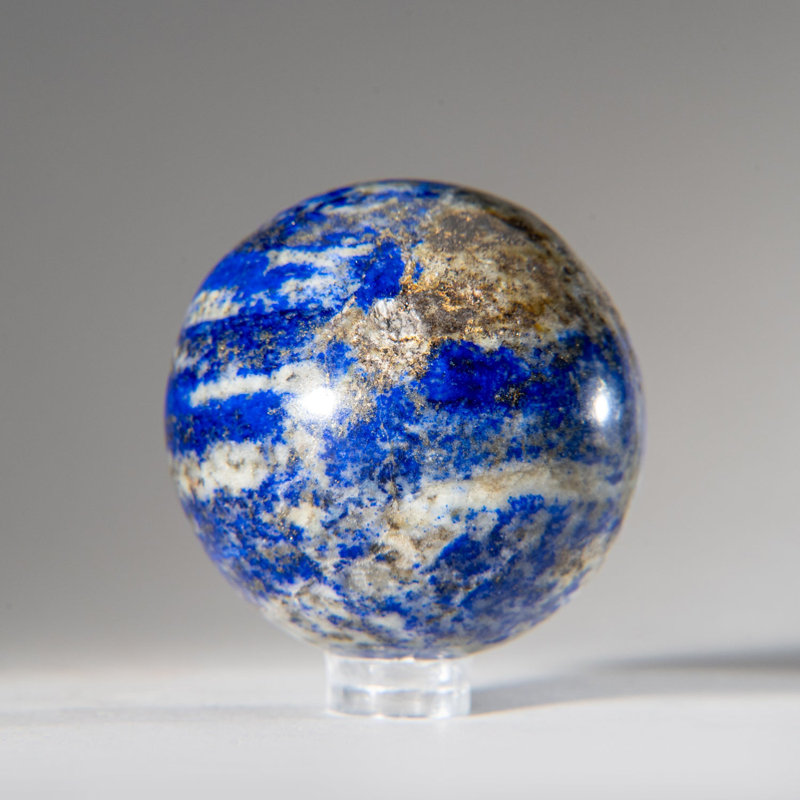 Genuine Polished Lapis Lazuli Sphere from Afghanistan, 2" H x 2" W