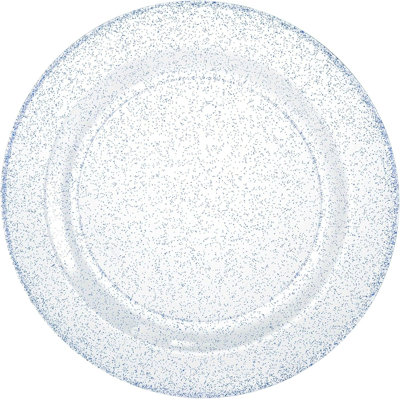 Assiettes à salade rondes en plastique bleues 7,5 po avec motif à paillettes - Assiettes jetables élégantes pour fêtes, mariages et événements - Vaisselle durable, élégante et réutilisable (40)